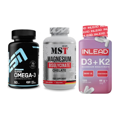 Herz & Gefäße: ESN Omega 3 + MST Magnesium + INLEAD Vitamin – alle enthaltenen Artikel