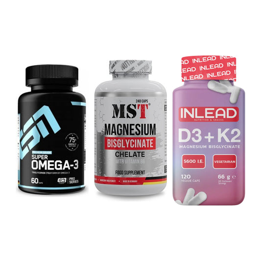 Herz & Gefäße: ESN Omega 3 + MST Magnesium + INLEAD Vitamin – alle enthaltenen Artikel