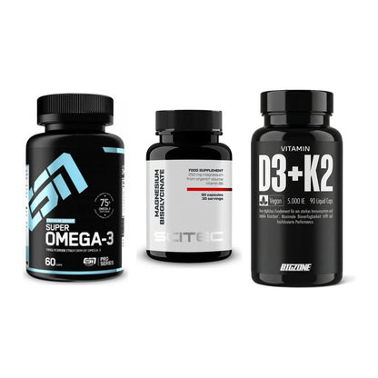 Herz & Gefäße: ESN Omega 3 + Scitec Magnesium + Big Zone Vitamin – alle enthaltenen Artikel