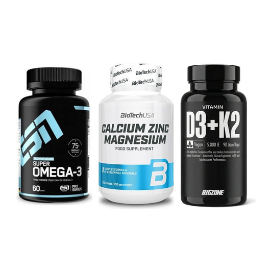 Herz & Gefäße: ESN Omega 3 + BioTech Calcium + Big Zone Vitamin – alle enthaltenen Artikel
