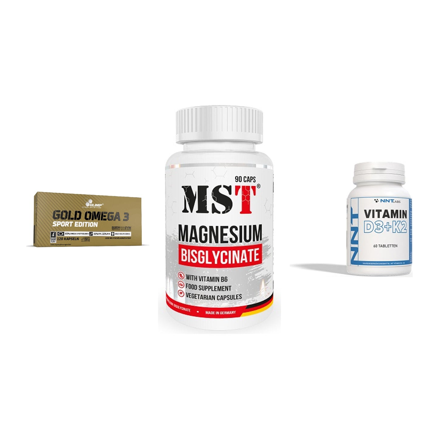Herz & Gefäße: Olimp Omega 3 + MST Magnesium + NNT Vitamin – alle enthaltenen Artikel