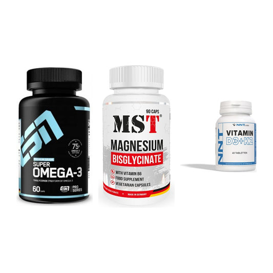 Herz & Gefäße: ESN Omega 3 + MST Magnesium + NNT Vitamin – alle enthaltenen Artikel