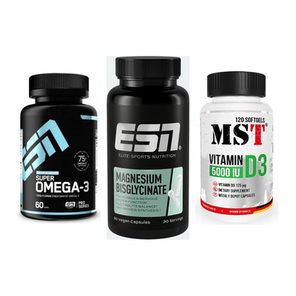 Herz & Gefäße: ESN Omega 3 + ESN Magnesium + MST Vitamin D3 – alle enthaltenen Artikel