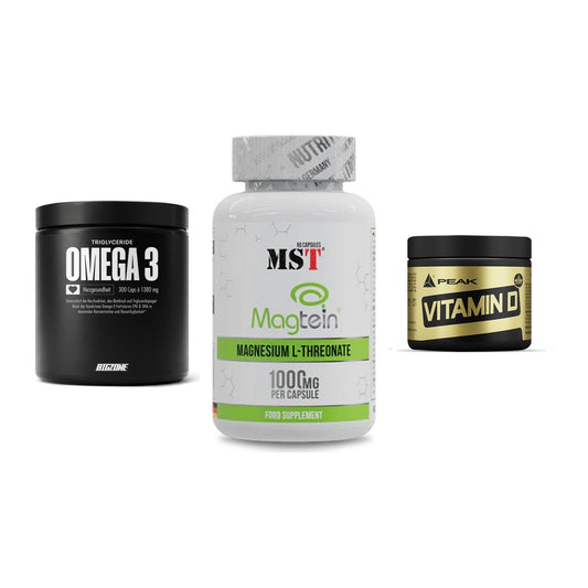 Herz & Gefäße: Big Zone Omega 3 + MST Magnesium + Peak Vitamin D – alle enthaltenen Artikel