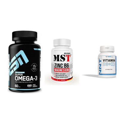 Herz & Gefäße: ESN Omega 3 + MST Zinc + NNT Vitamin – alle enthaltenen Artikel