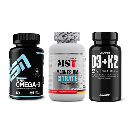Herz & Gefäße: ESN Omega 3 + MST Magnesium + Big Zone Vitamin – alle enthaltenen Artikel