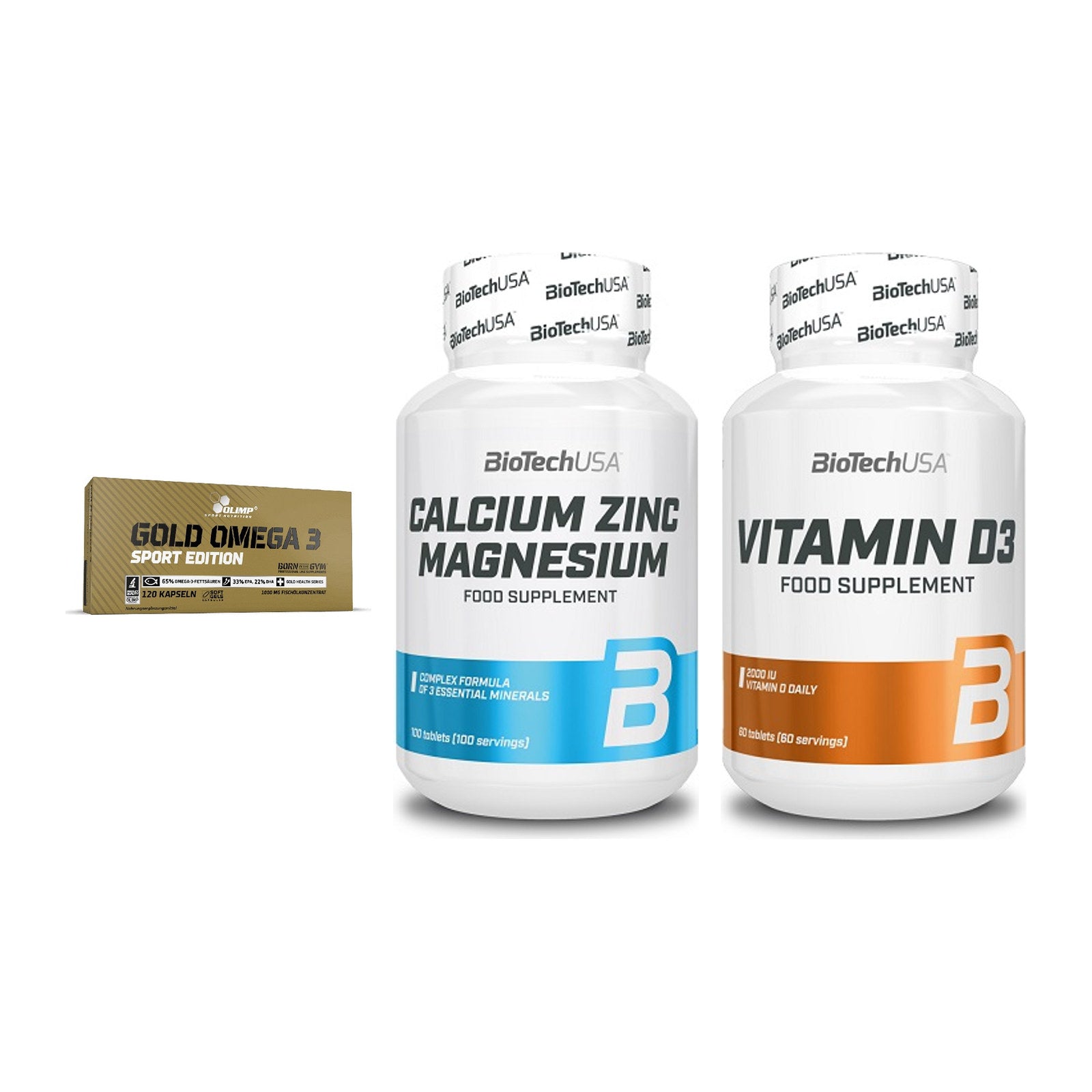 Herz & Gefäße: Olimp Omega 3 + BioTech Calcium + BioTech Vitamin – alle enthaltenen Artikel