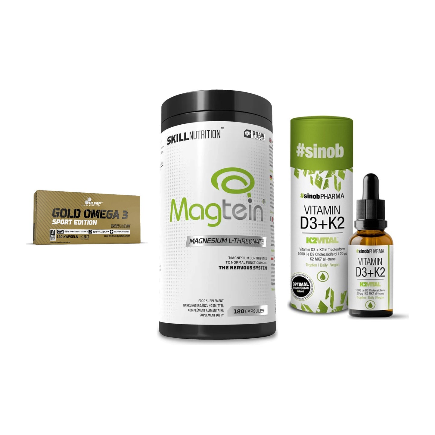 Herz & Gefäße: Olimp Omega 3 + Skill Nutrition + Sinob Vitamin D3 – alle enthaltenen Artikel