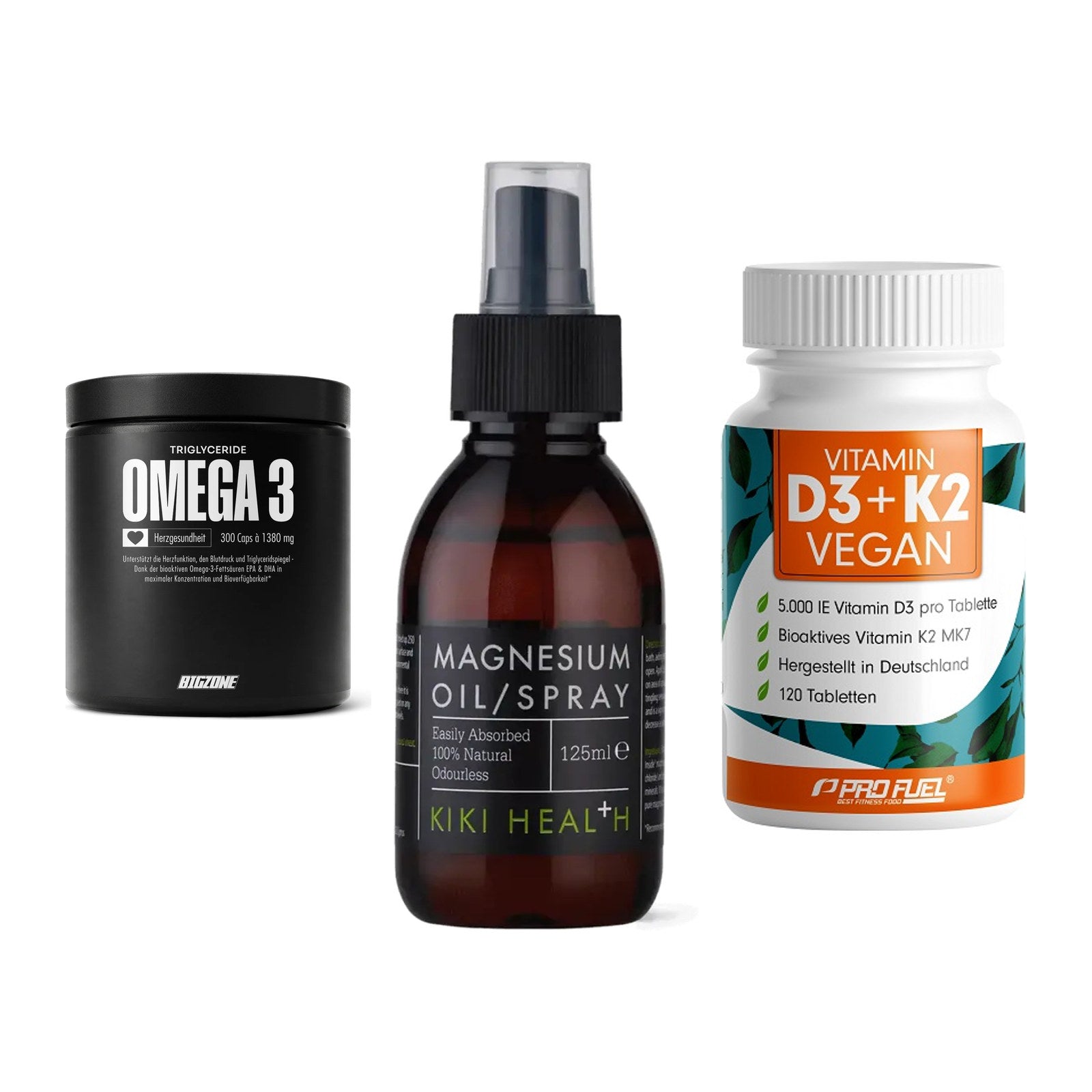 Herz & Gefäße: Big Zone Omega 3 + KIKI Health + ProFuel Vitamin – alle enthaltenen Artikel