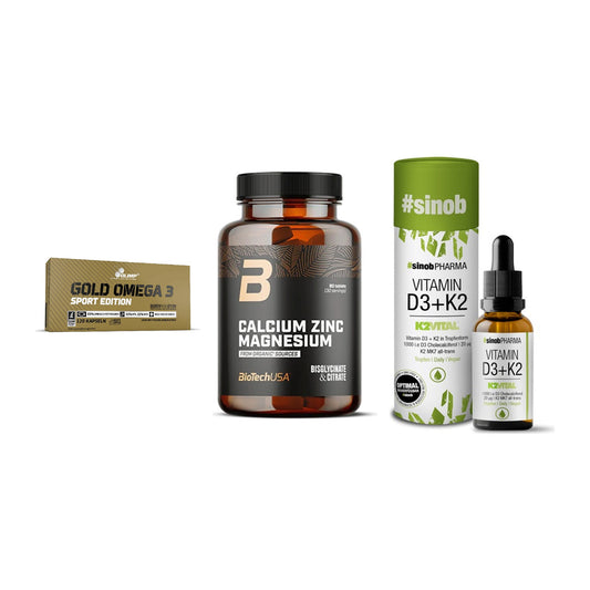 Herz & Gefäße: Olimp Omega 3 + BioTech Calcium + Sinob Vitamin D3 – alle enthaltenen Artikel