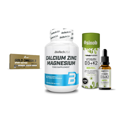 Herz & Gefäße: Olimp Omega 3 + BioTech Calcium + Sinob Vitamin D3 – alle enthaltenen Artikel