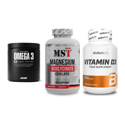 Herz & Gefäße: Big Zone Omega 3 + MST Magnesium + BioTech Vitamin – alle enthaltenen Artikel