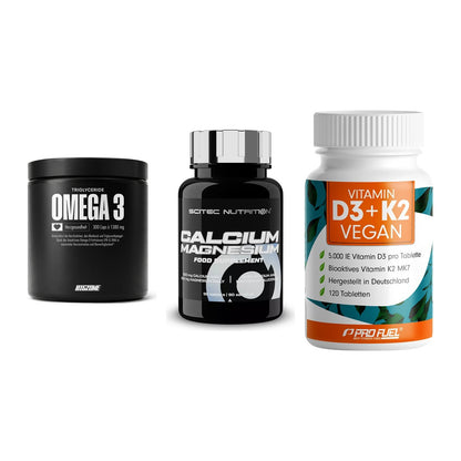 Herz & Gefäße: Big Zone Omega 3 + Scitec Calcium + ProFuel Vitamin – alle enthaltenen Artikel