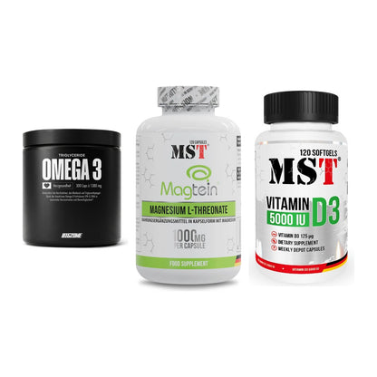 Herz & Gefäße: Big Zone Omega 3 + MST Magnesium + MST Vitamin D3 – alle enthaltenen Artikel