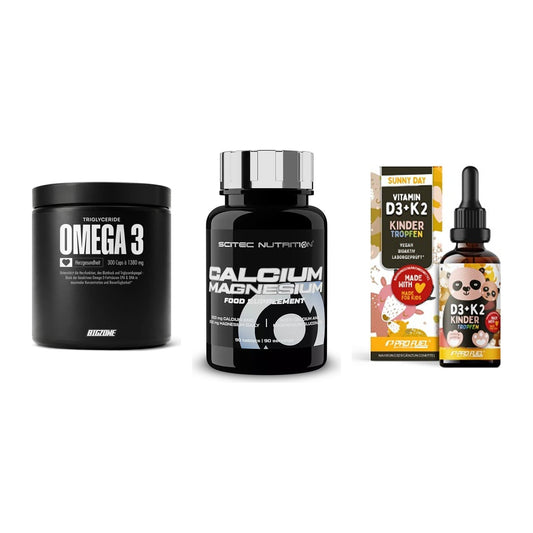 Herz & Gefäße: Big Zone Omega 3 + Scitec Calcium + ProFuel VITAMIN – alle enthaltenen Artikel