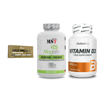 Herz & Gefäße: Olimp Omega 3 + MST Magnesium + BioTech Vitamin – alle enthaltenen Artikel