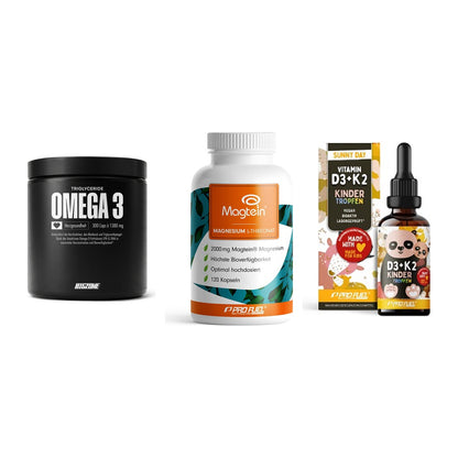 Herz & Gefäße: Big Zone Omega 3 + ProFuel Magnesiu + ProFuel VITAMIN – alle enthaltenen Artikel