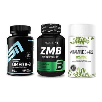 Herz & Gefäße: ESN Omega 3 + BioTech ZMB + Sinob Vitamin D3 + K2 – alle enthaltenen Artikel