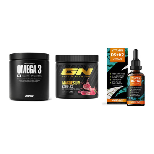 Herz & Gefäße: Big Zone Omega 3 + GN Magnesium + ProFuel Vitamin – alle enthaltenen Artikel