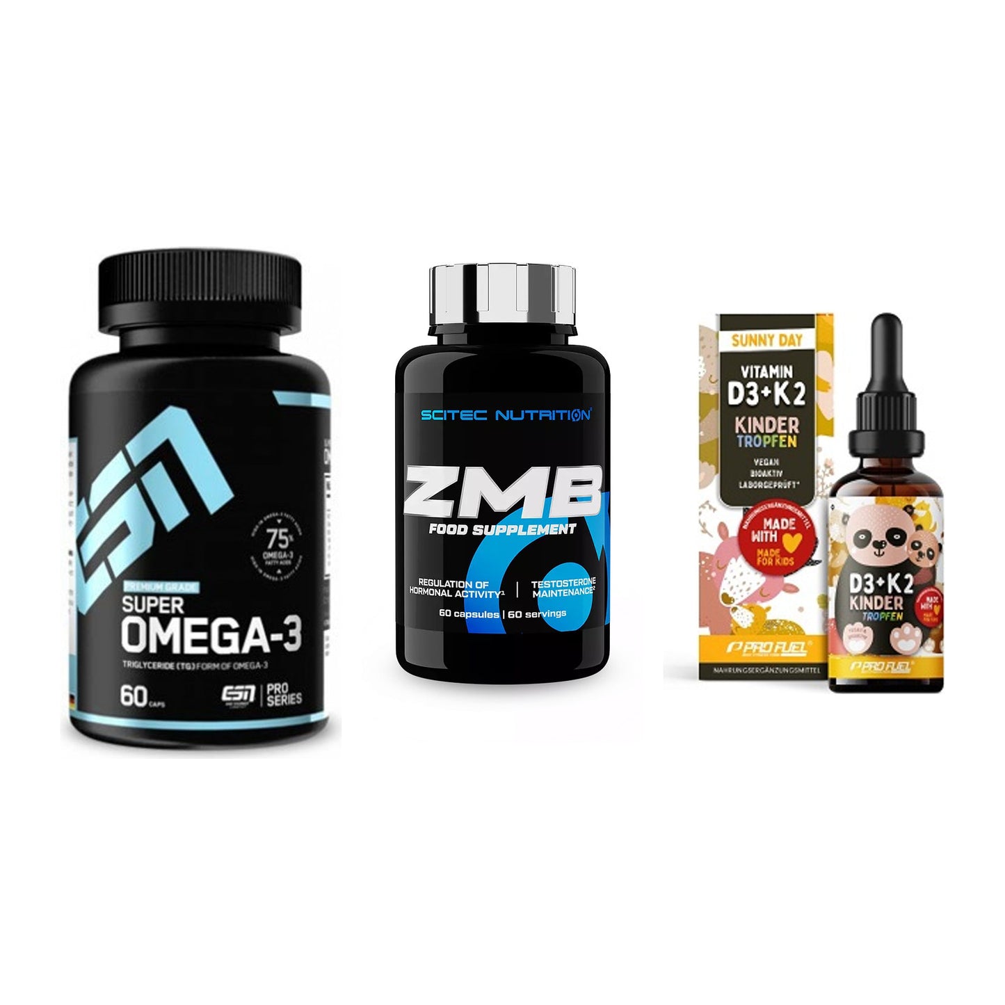 Herz & Gefäße: ESN Omega 3 + Scitec ZMB + ProFuel VITAMIN – alle enthaltenen Artikel
