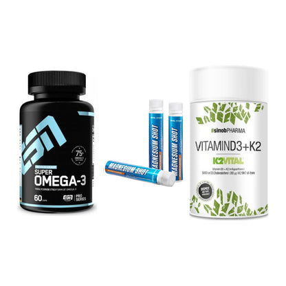 Herz & Gefäße: ESN Omega 3 + Body Attack + Sinob Vitamin D3 – alle enthaltenen Artikel