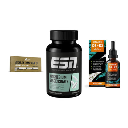 Herz & Gefäße: Olimp Omega 3 + ESN Magnesium + ProFuel Vitamin – alle enthaltenen Artikel