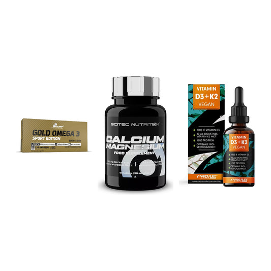Herz & Gefäße: Olimp Omega 3 + Scitec Calcium + ProFuel Vitamin – alle enthaltenen Artikel