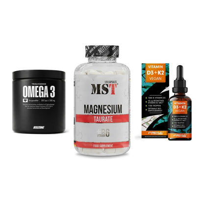Herz & Gefäße: Big Zone Omega 3 + MST Magnesium + ProFuel Vitamin – alle enthaltenen Artikel