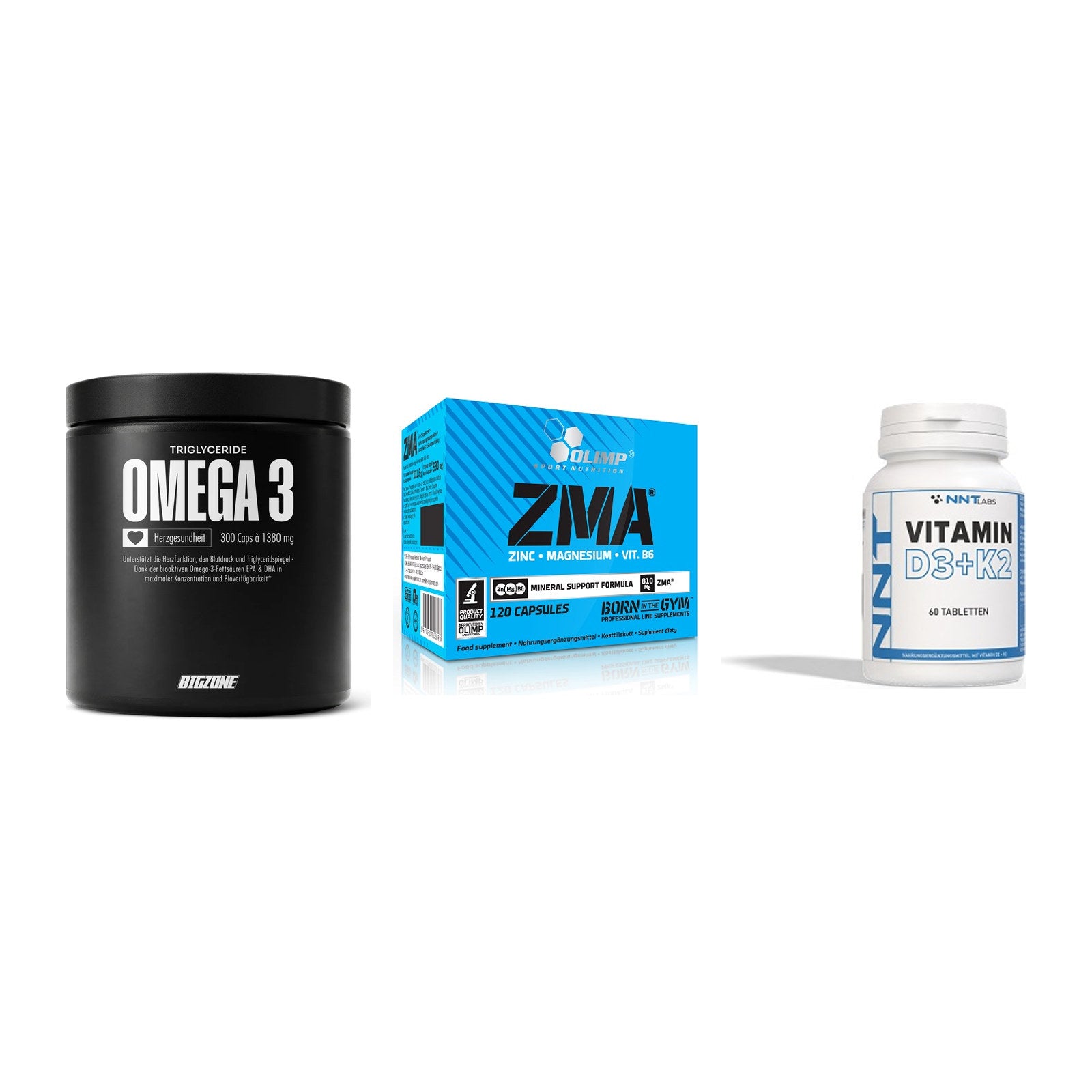 Herz & Gefäße: Big Zone Omega 3 + Olimp ZMA + NNT Vitamin – alle enthaltenen Artikel