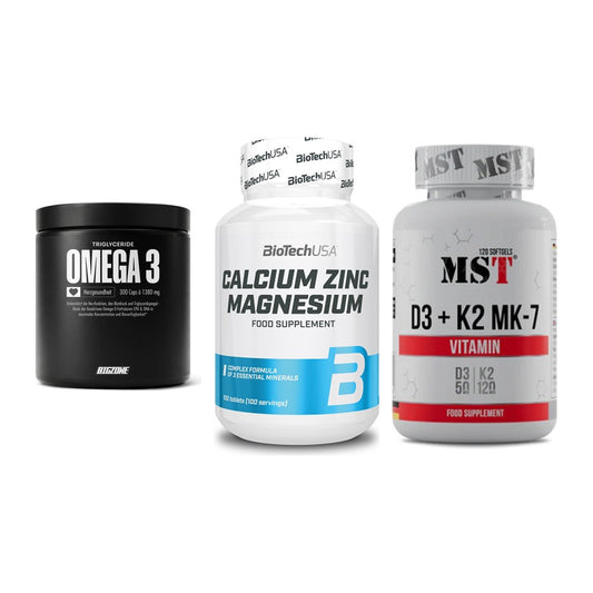 Herz & Gefäße: Big Zone Omega 3 + BioTech Calcium + MST Vitamin D3 – alle enthaltenen Artikel