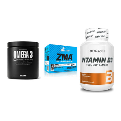 Herz & Gefäße: Big Zone Omega 3 + Olimp ZMA + BioTech Vitamin – alle enthaltenen Artikel