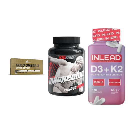 Herz & Gefäße: Olimp Omega 3 + Big Zone Magnesi + INLEAD Vitamin – alle enthaltenen Artikel