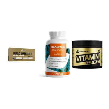 Herz & Gefäße: Olimp Omega 3 + ProFuel Magnesiu + Peak Vitamin – alle enthaltenen Artikel
