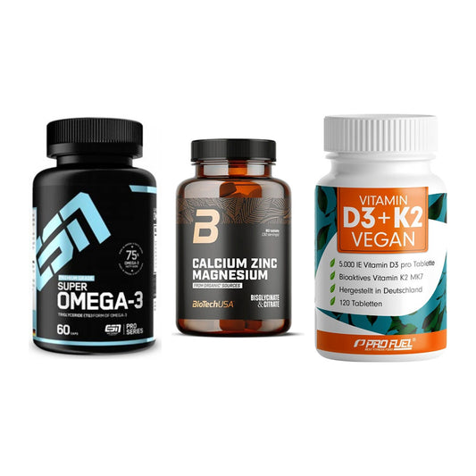 Herz & Gefäße: ESN Omega 3 + BioTech Calcium + ProFuel Vitamin – alle enthaltenen Artikel