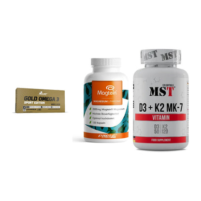Herz & Gefäße: Olimp Omega 3 + ProFuel Magnesiu + MST Vitamin D3 – alle enthaltenen Artikel