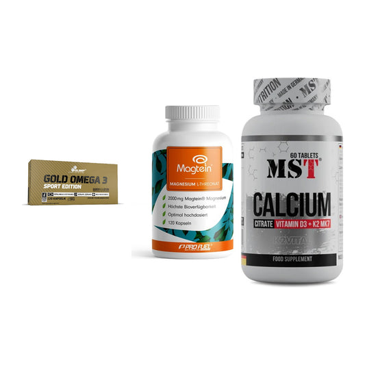 Herz & Gefäße: Olimp Omega 3 + ProFuel Magnesiu + MST Calcium – alle enthaltenen Artikel