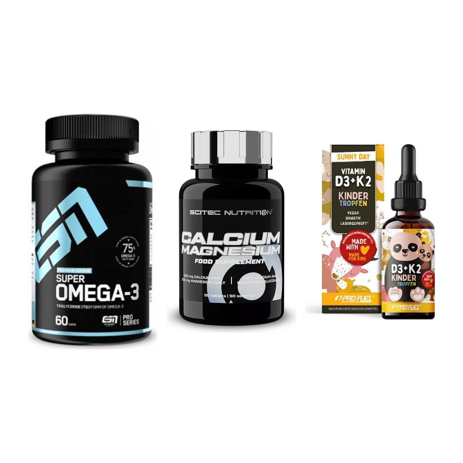 Herz & Gefäße: ESN Omega 3 + Scitec Calcium + ProFuel VITAMIN – alle enthaltenen Artikel