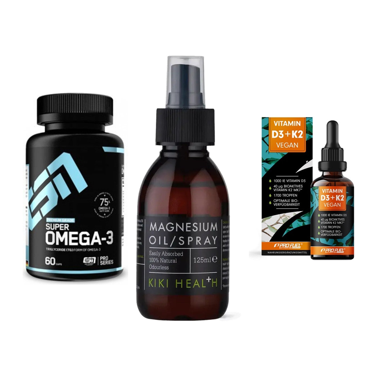 Herz & Gefäße: ESN Omega 3 + KIKI Health + ProFuel Vitamin – alle enthaltenen Artikel