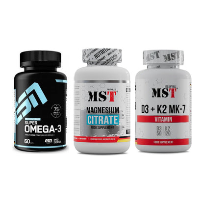 Herz & Gefäße: ESN Omega 3 + MST Magnesium + MST Vitamin D3 – alle enthaltenen Artikel