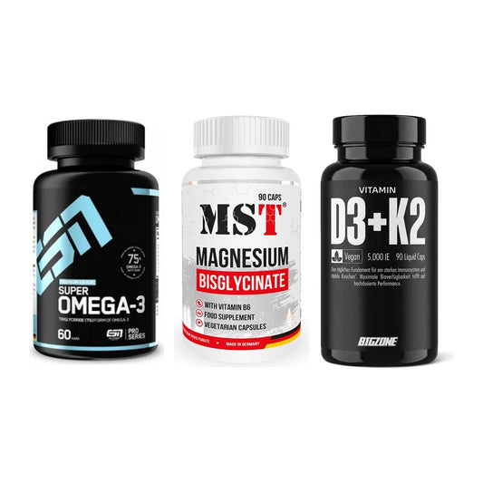 Herz & Gefäße: ESN Omega 3 + MST Magnesium + Big Zone Vitamin – alle enthaltenen Artikel