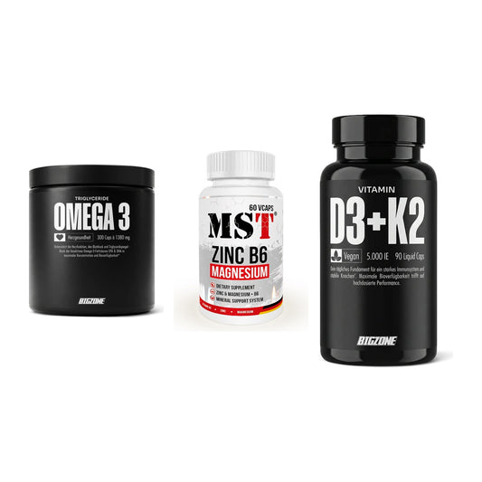 Herz & Gefäße: Big Zone Omega 3 + MST Zinc + Big Zone Vitamin – alle enthaltenen Artikel