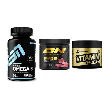 Herz & Gefäße: ESN Omega 3 + GN Magnesium + Peak Vitamin – alle enthaltenen Artikel