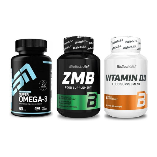 Herz & Gefäße: ESN Omega 3 + BioTech ZMB + BioTech Vitamin D3 – alle enthaltenen Artikel