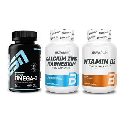 Herz & Gefäße: ESN Omega 3 + BioTech Calcium + BioTech Vitamin – alle enthaltenen Artikel