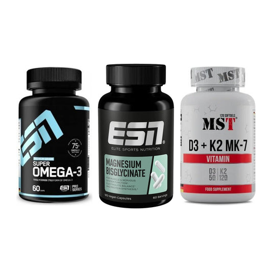 Herz & Gefäße: ESN Omega 3 + ESN Magnesium + MST Vitamin D3 – alle enthaltenen Artikel