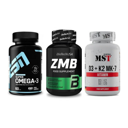 Herz & Gefäße: ESN Omega 3 + BioTech ZMB + MST Vitamin D3 + K2 + MK-7 – alle enthaltenen Artikel