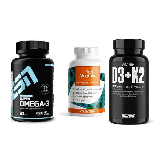 Herz & Gefäße: ESN Omega 3 + ProFuel Magnesiu + Big Zone Vitamin – alle enthaltenen Artikel