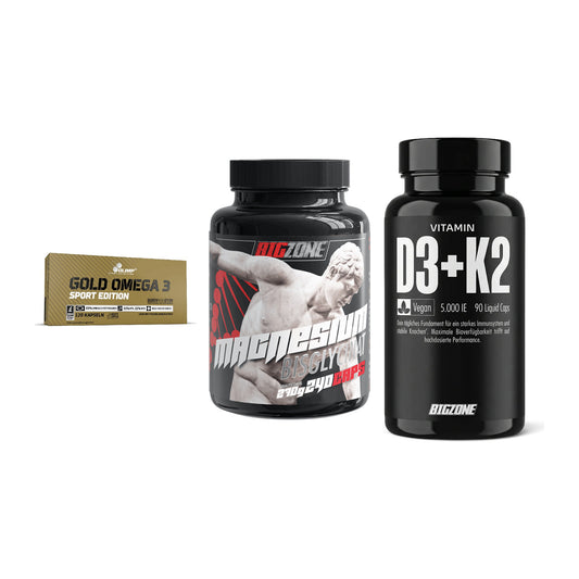 Herz & Gefäße: Olimp Omega 3 + Big Zone Magnesi + Big Zone Vitamin – alle enthaltenen Artikel