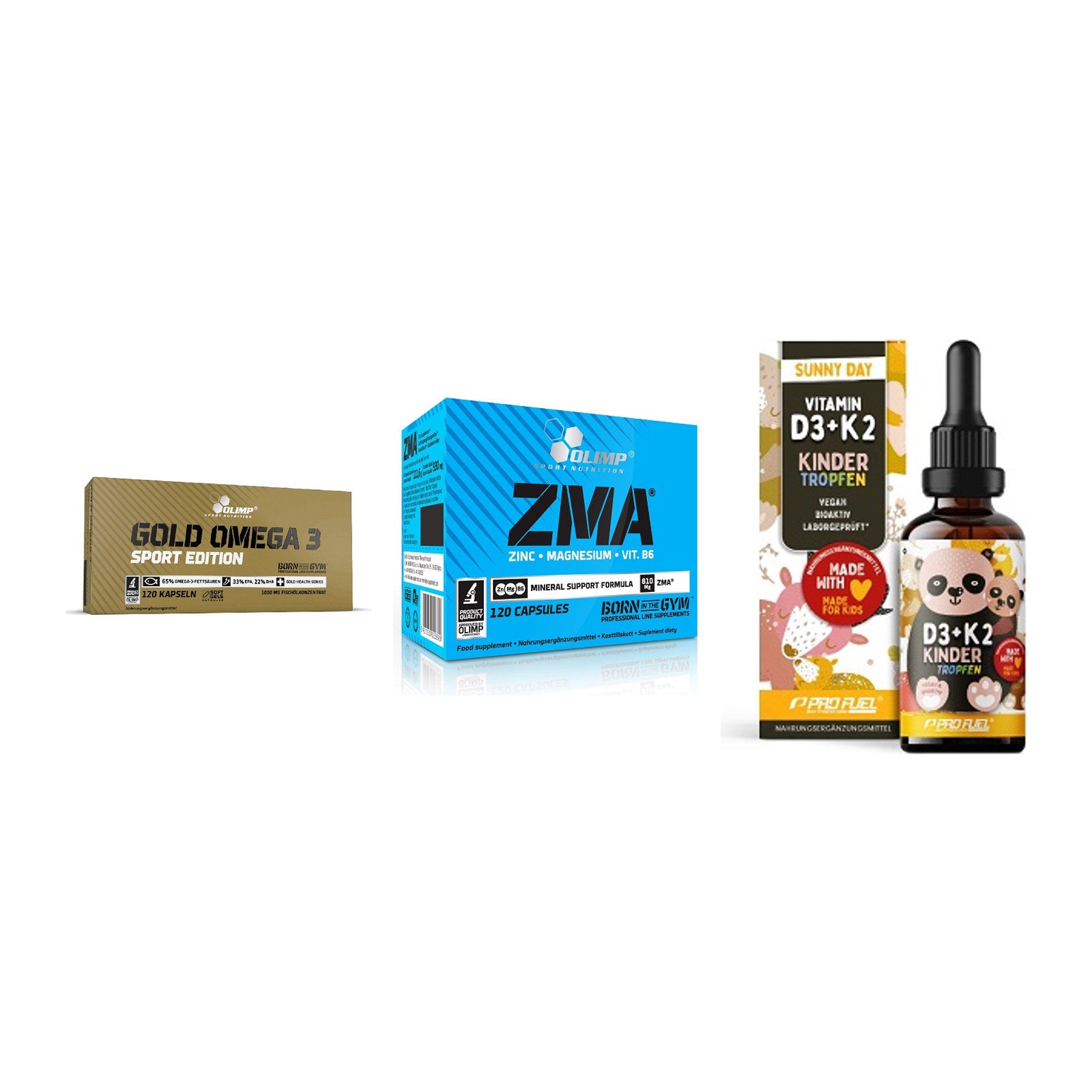 Herz & Gefäße: Olimp Omega 3 + Olimp ZMA + ProFuel VITAMIN – alle enthaltenen Artikel