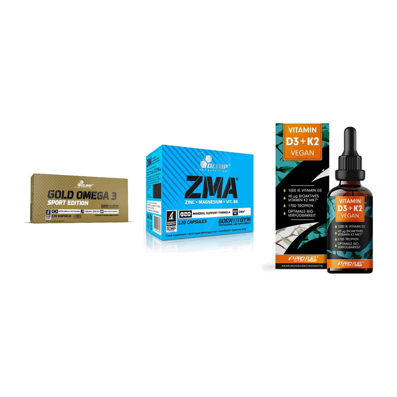 Herz & Gefäße: Olimp Omega 3 + Olimp ZMA + ProFuel Vitamin – alle enthaltenen Artikel